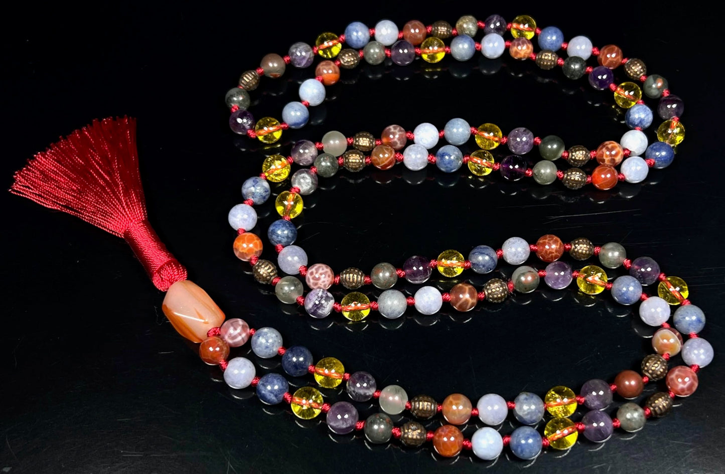 Ultimate Aries Zodiac Mala Necklace | 108 Beads | ASTRA Collection