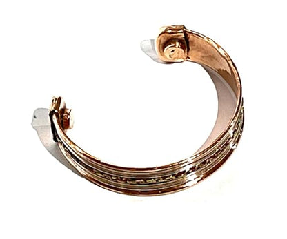 Embrace Bold Style: Handmade Adjustable Copper Cuff Bracelet (Wide & Narrow Chain Braids) - Unisex Elegant Piece