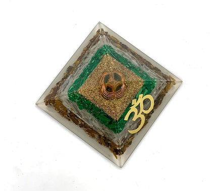 7 Chakra Orgone Crystal Pyramid | 3-Inch Energy Amplifier | TATTVA Collection