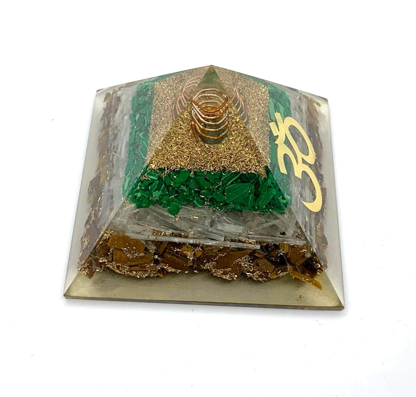 7 Chakra Orgone Crystal Pyramid | 3-Inch Energy Amplifier | TATTVA Collection