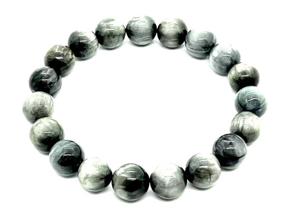 Tiger's Eye (Hawk's Eye) Bracelet, Crystals for Confidence, Strength, Power, Fame, 10mm Beads, Solar Plexus and Root Chakras, Capricorn Birthstone