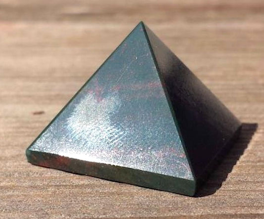 Bloodstone Crystal Pyramid | 2-Inch Vitality Stone | TATTVA Collection