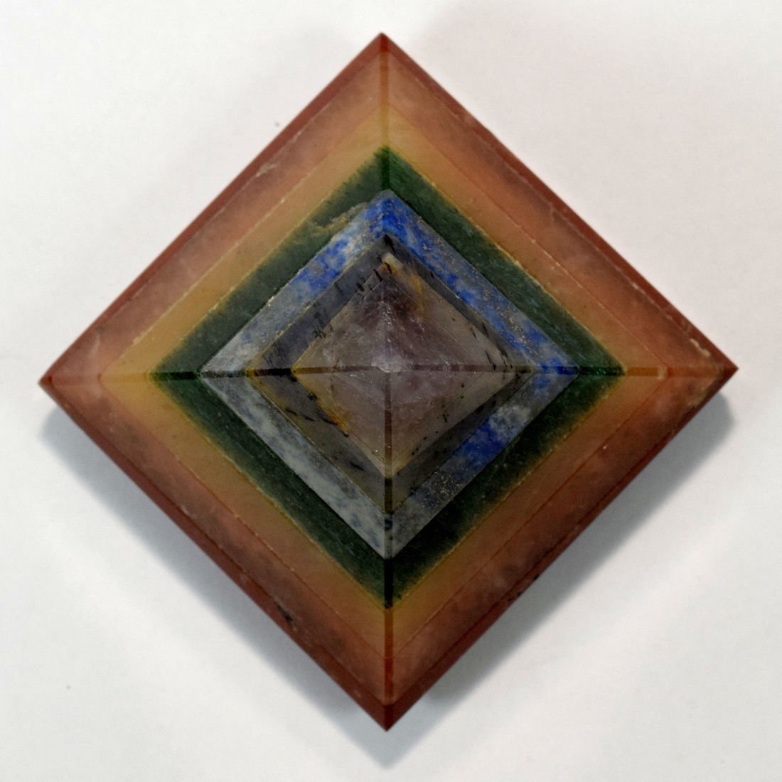 7 Chakra Crystal Pyramid | 2-Inch Energy Alignment Tool | TATTVA Collection