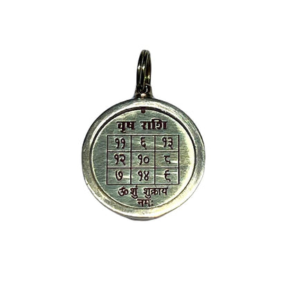 Zodiac Constellation Pendant Necklace - Sun Sign Amulet - Rashi Yantra Pendant - 1 Inch Brass Pendant with Zodiac Yantra
