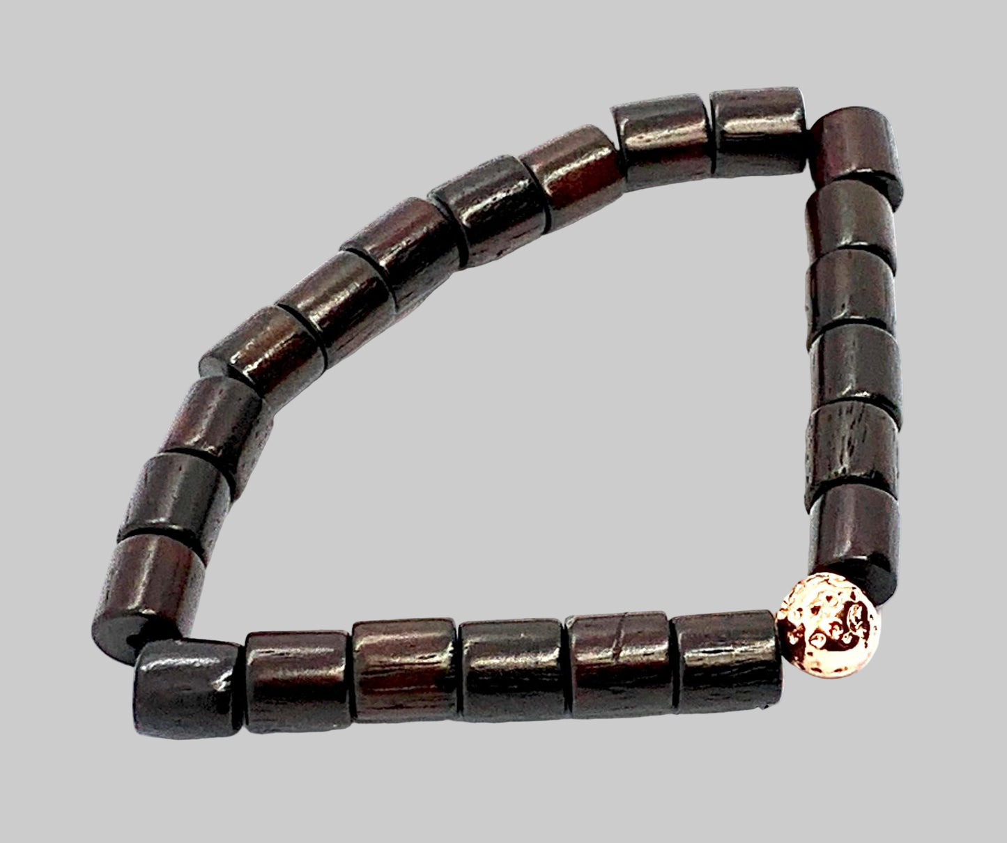 Rosewood & Rose Gold Bead Bracelet | ARANYA Collection
