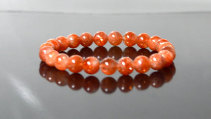 Handmade AAA Grade Sunstone Stretch Bracelet - Birthstone for Leo - July-August Sun Sign - Solar Plexus Chakra - Astrological Sign Leo