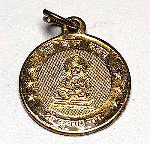 AWAKEN YOUR KUNDALINI Kuber Yantra Amulet to Remove Obstacles, Success & Attract Prosperity, Ashtadhatu Golden Finish
