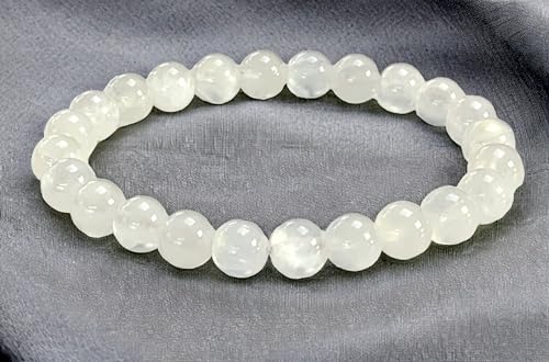 Cleanse & Uplift: Selenite Stretch Bracelet (10mm Beads) - Taurus & Gemini Birthstone & Crown Chakra Harmony