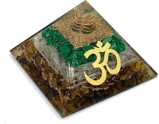 7 Chakra Orgone Crystal Pyramid | 3-Inch Energy Amplifier | TATTVA Collection