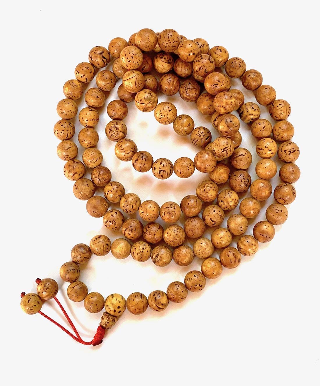 Bodhi Mala Necklace - Buddhist Tibetan 108 Prayer Beads for Meditation from Bodh Gaya India