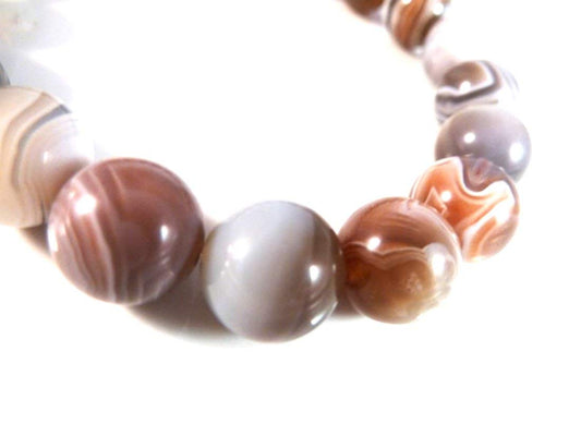 Botswana Agate Stretch Bracelet – Gemini Birthstone Bracelet – Root Chakra