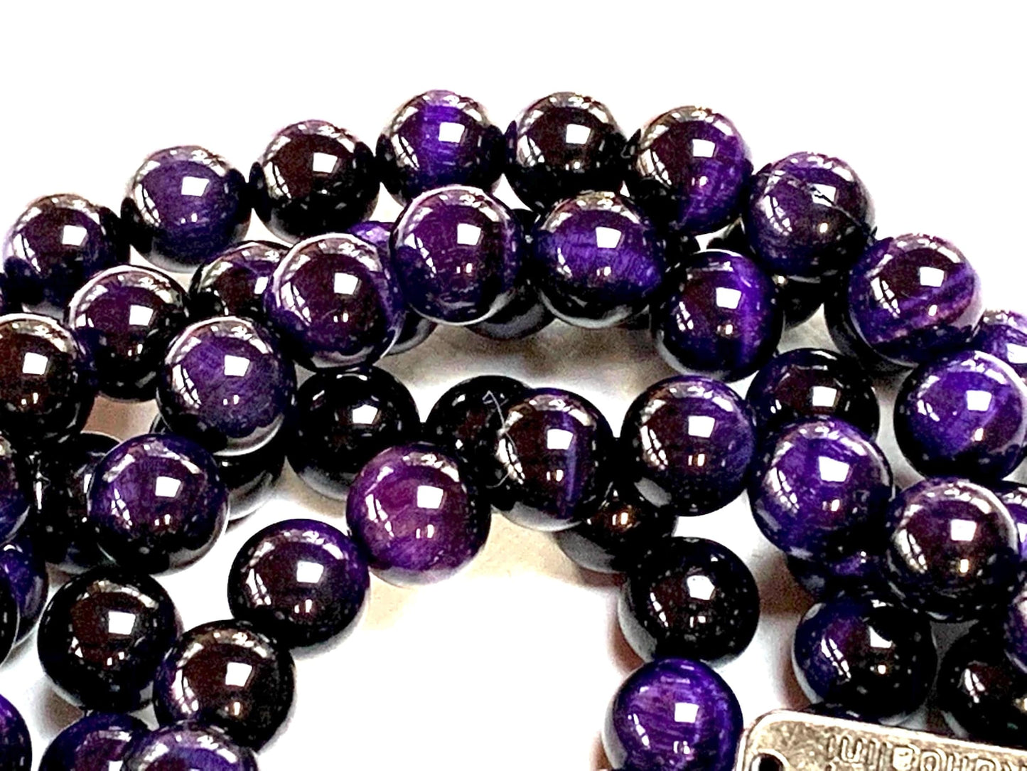 Tiger's Eye Mala Necklace – 8mm 108 Beads – Multicolor Options – Solar Plexus Chakra & Zodiac Birthstones – Meditation Jewelry