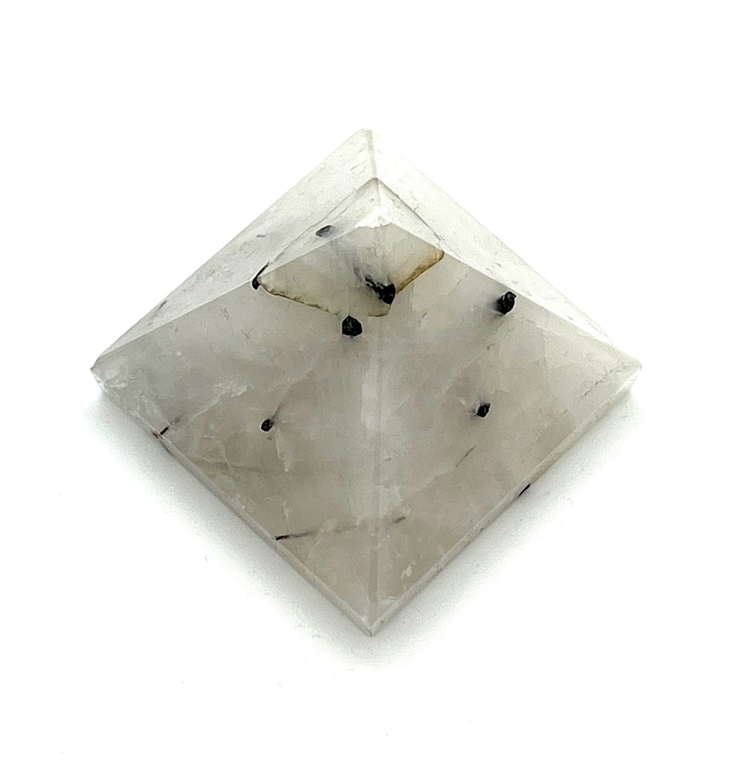 Rutilated Quartz Crystal Pyramid | 2-Inch Energy Stone | TATTVA Collection