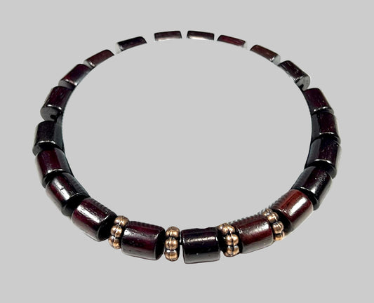Rosewood Bracelet with Copper Accents | ARANYA Collection