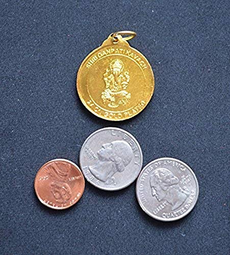 Sri Ganesha Ganpati Yantra Kavach - Root Chakra Energy - Spiritual Prosperity & Blessings Amulet