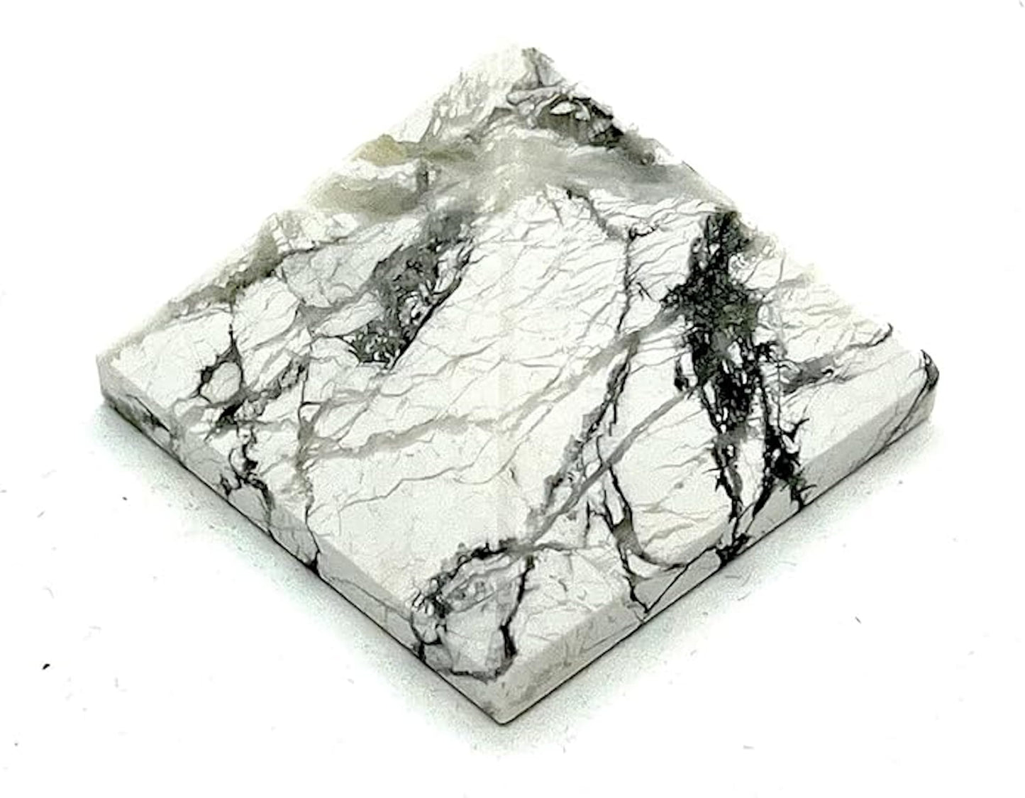 Howlite Crystal Pyramid | 2-Inch Peace Stone | TATTVA Collection