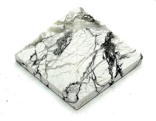 Howlite Crystal Pyramid | 2-Inch Peace Stone | TATTVA Collection
