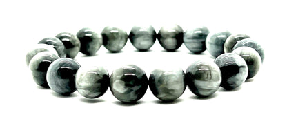 Tiger's Eye (Hawk's Eye) Bracelet, Crystals for Confidence, Strength, Power, Fame, 10mm Beads, Solar Plexus and Root Chakras, Capricorn Birthstone