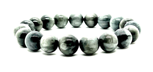Tiger's Eye (Hawk's Eye) Bracelet, Crystals for Confidence, Strength, Power, Fame, 10mm Beads, Solar Plexus and Root Chakras, Capricorn Birthstone