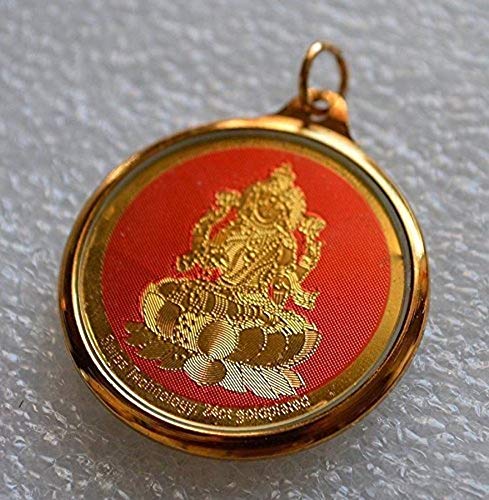 AWAKEN YOUR KUNDALINI Sri Maha Lakshmi Yantra Pendant, 1.25 Inches, Universal Sun Sign, Root Chakra Association