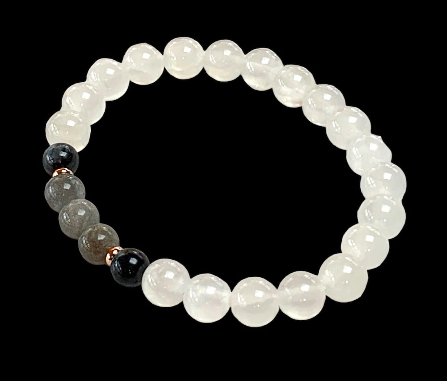 Blue Kyanite & Labradorite Stretch Bracelet for Crown Chakra | ALIGN Collection