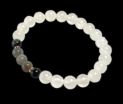 Blue Kyanite & Labradorite Stretch Bracelet for Crown Chakra | ALIGN Collection
