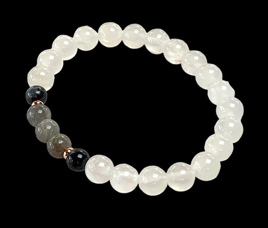 Blue Kyanite & Labradorite Stretch Bracelet for Crown Chakra | ALIGN Collection