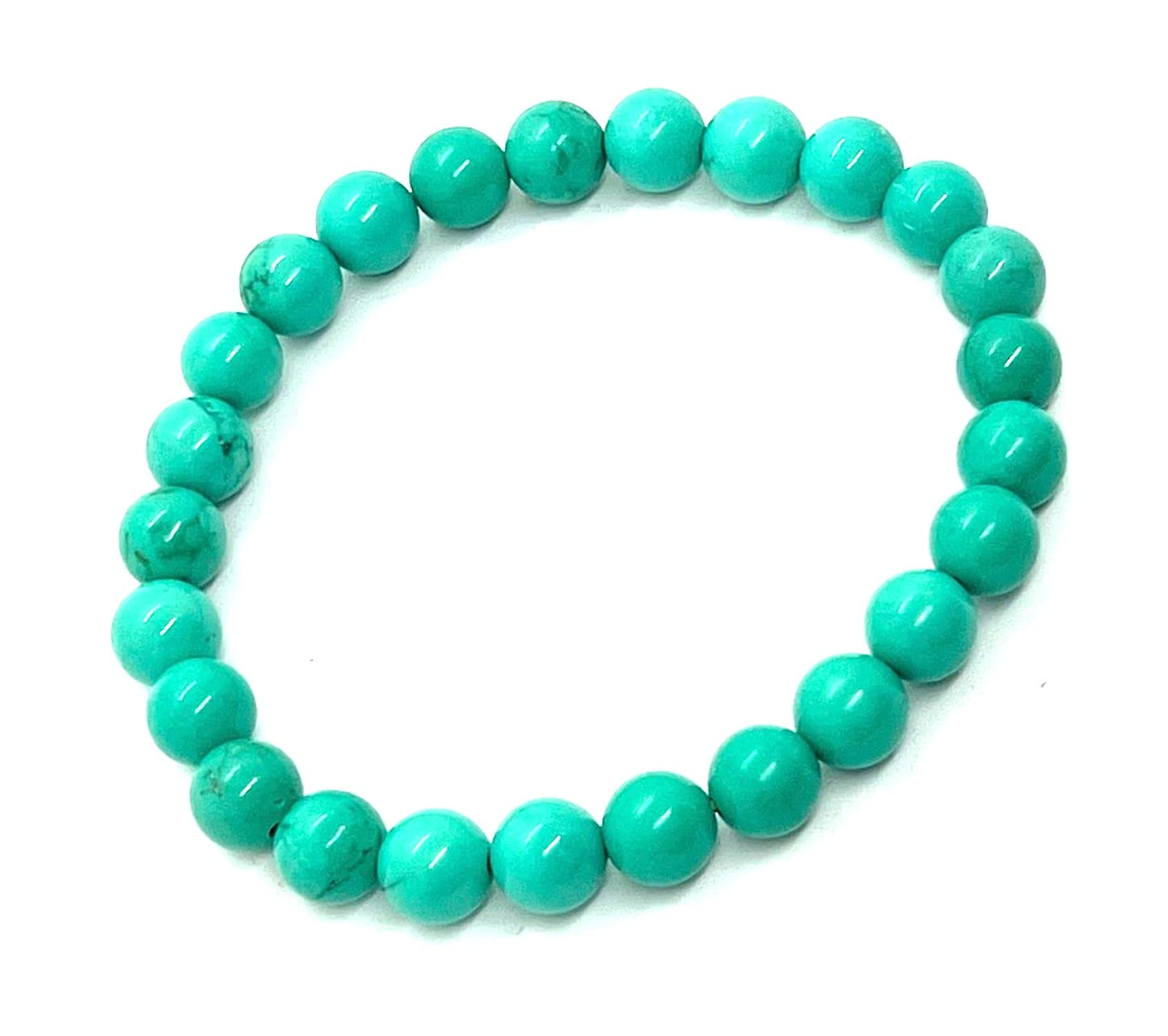 Teal Turquoise Stretch Bracelet | Sagittarius & Capricorn Sun Sign | Throat Chakra