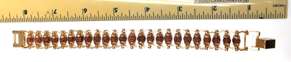 Handmade Rudraksha Beads Bracelet - Chain Link Bracelet – 6-7 mm Bead Size - Brass