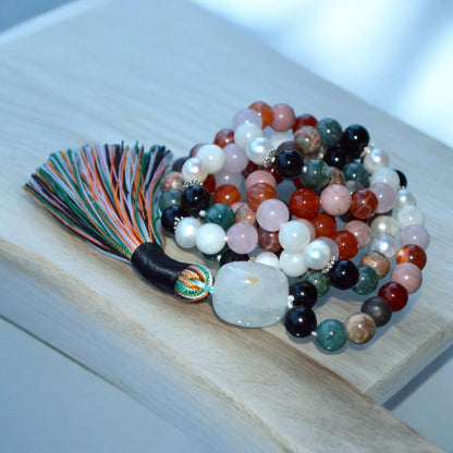 Ultimate Cancer Zodiac Mala Necklace | 108 Beads | ASTRA Collection