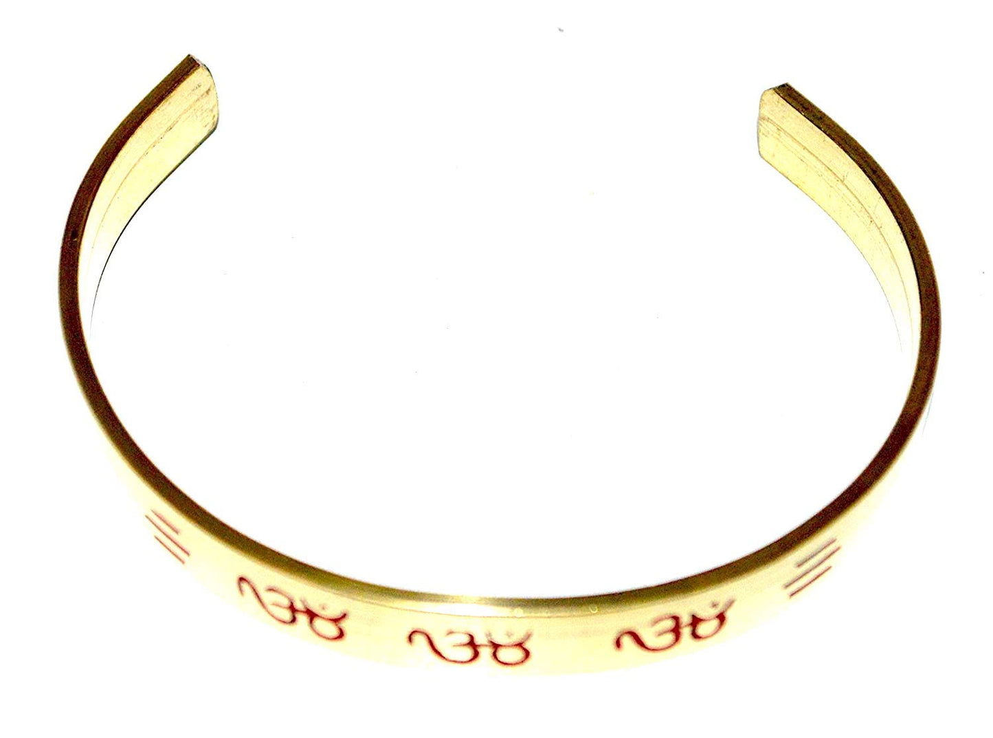 AWAKEN YOUR KUNDALINI Handcrafted Brass Bracelet with Om Inscription - Unisex, Adjustable, Spiritual Jewelry