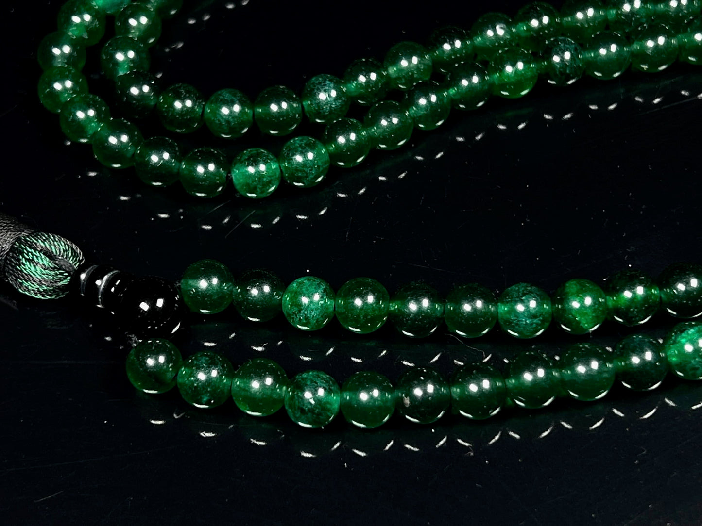 Handmade Agate Mala Beads Necklace with Black Onyx Guru Bead – 108 Beads – 8mm – Multicolor Options – Chakra Balancing & Zodiac Birthstone – Meditation Jewelry