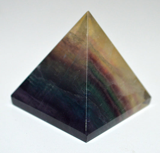 Rainbow Fluorite Crystal Pyramid | 2-Inch Focus Stone | TATTVA Collection