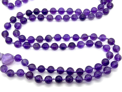 Amethyst Mala Necklace | 108 Beads | SOMA + AJNA Collection