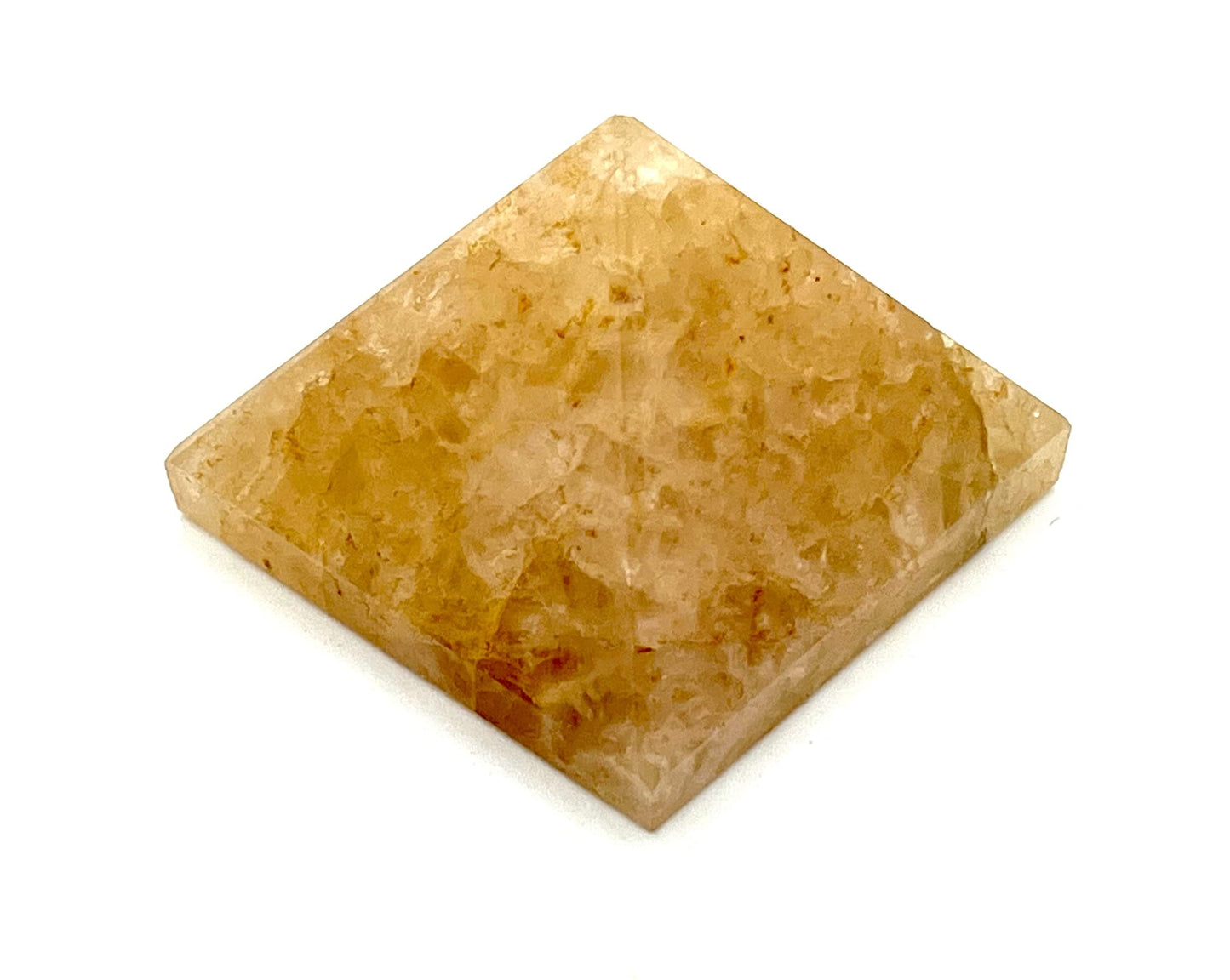 Yellow Quartz Crystal Pyramid | 2-Inch Radiance Stone | TATTVA Collection