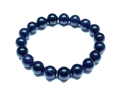 Blue Goldstone Bracelet | 10mm Beads | TARA Collection by AYK