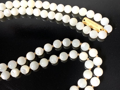 Mother of Pearl Mala Beasds Necklace - Embrace Serenity, Radiance, and Inner Strength, 8mm Beads, 108 Prayer Beads