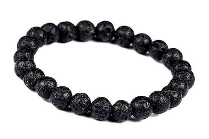 VULCAN Lava Beads Stretch Bracelet | Grounding & Aromatherapy | 8mm