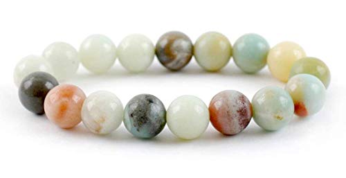 Amazonite Beaded Bracelet - 8mm Beads, Wrist Size 7.5 Inches - Awaken Your Voice