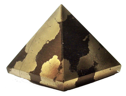 Pyrite Crystal Pyramid | 2-Inch Empowerment Stone | TATTVA Collection