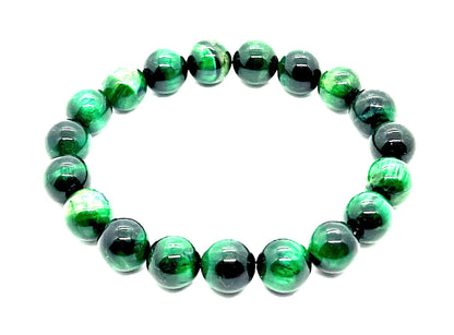 Tiger's Eye Stretch Bracelet – 8mm Beads – Multicolor Options – Solar Plexus Chakra & Zodiac Birthstones – Wrist Sizes 6-9 Inches