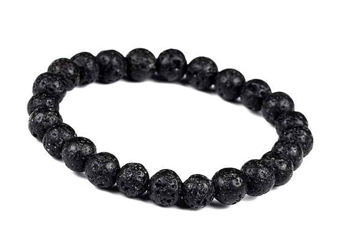 VULCAN Lava Rock Stretch Bracelet | Root Chakra Grounding | 8mm