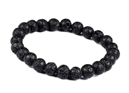 VULCAN Lava Rock Stretch Bracelet | Root Chakra Grounding | 8mm