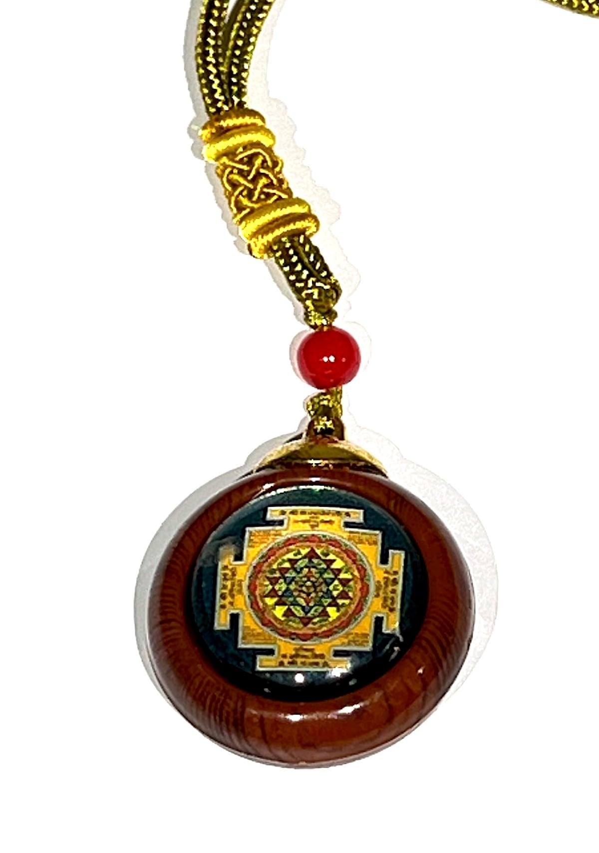 Sri Baglamukhi Yantra Kavach Pendant with Sri Yantra - Dual Yantra Amulet - Protection, Victory