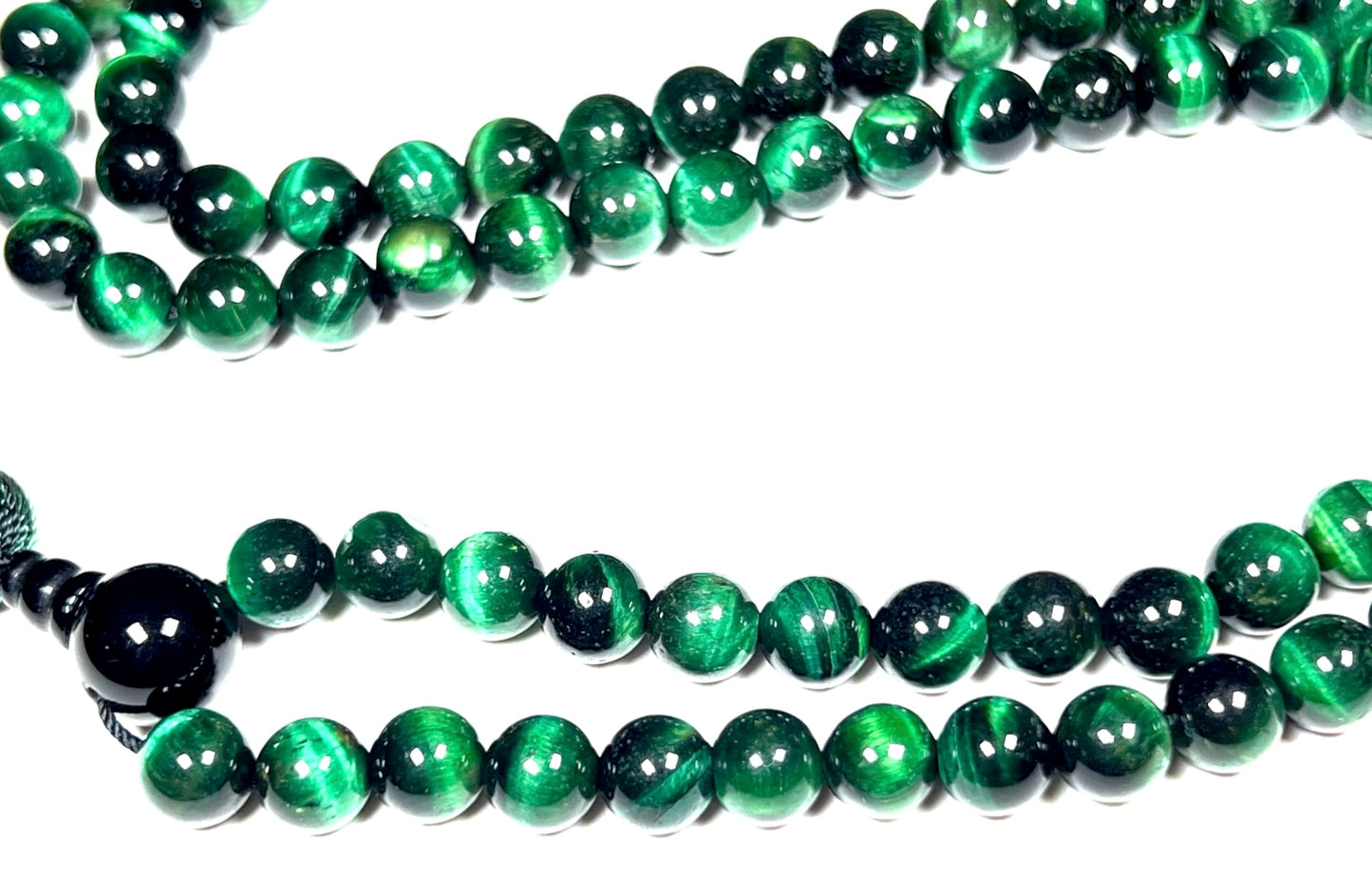 Handmade Tiger's Eye Mala Beads Necklace – 8mm 108 Beads – Multicolor Options – Solar Plexus Chakra & Zodiac Birthstones – Meditation Jewelry