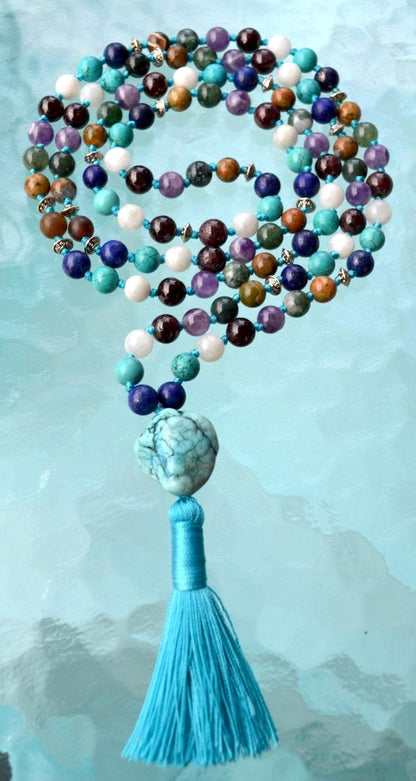 Ultimate Zodiac Mala Necklace | Hand-Knotted 108 Beads | ASTRA Collection