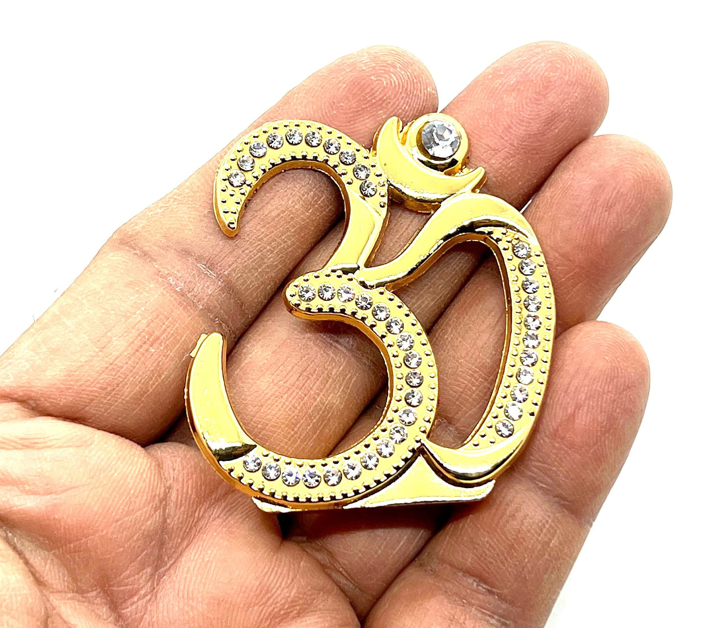Auspicious Om Aum Sign - For Peace Harmony Tranquility - Positive Energy Generator - Repels Negative Energy, Fear, Bad Omen - Approx Size 2.25 Inches