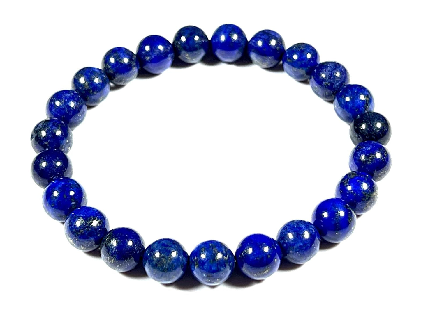 Blue Lapis Lazuli Stretch Bracelet - Throat Chakra Activation - Embrace Your Voice - 8mm Bead size