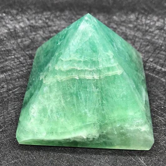 Green Fluorite Crystal Pyramid | 2-Inch Clarity Stone | TATTVA Collection