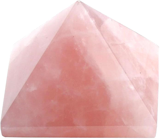 Rose Quartz Crystal Pyramid | 2-Inch Love & Harmony Stone | TATTVA Collection